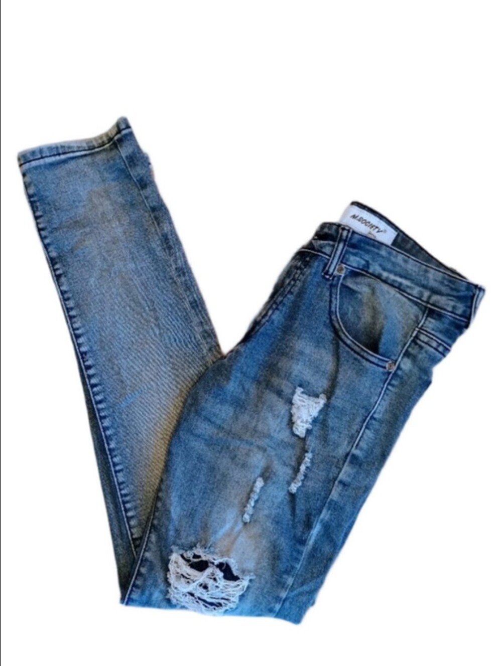M. Society Men's Slim Deconstructed Jeans Size 28x30